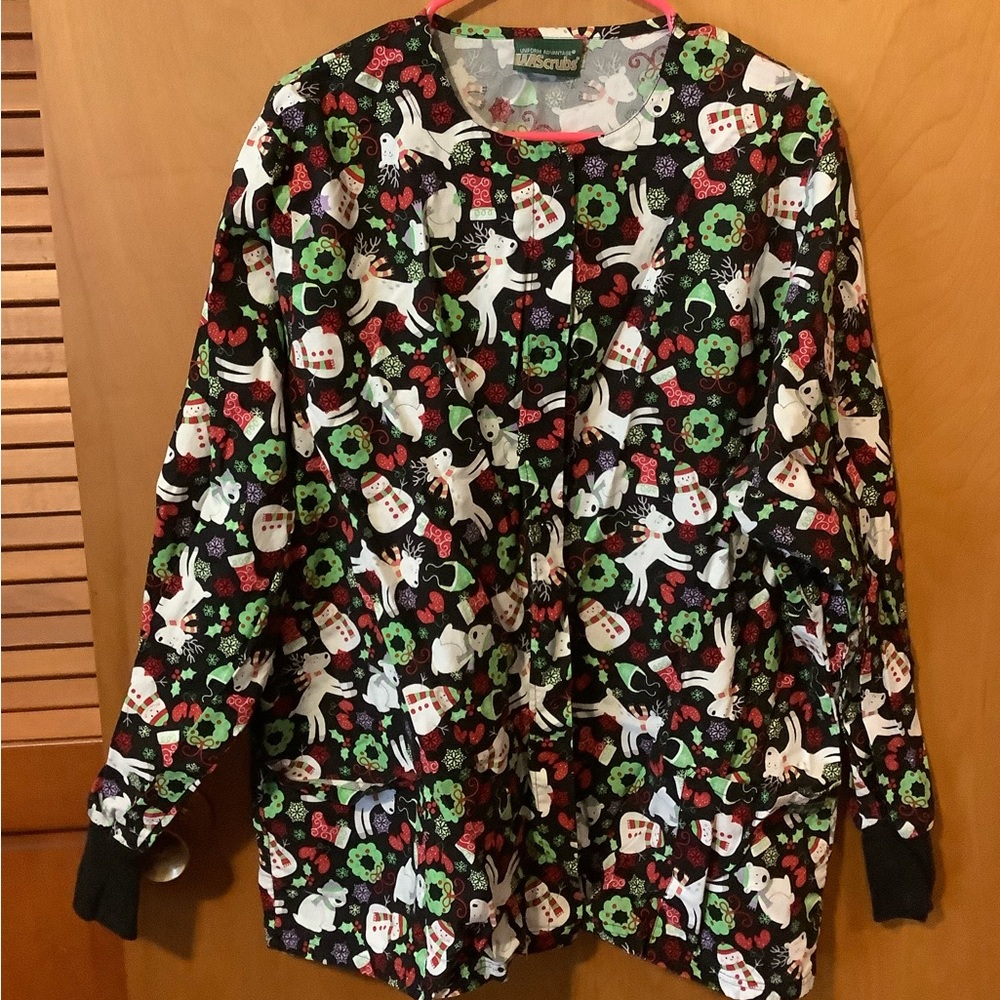 Christmas Scrub jacket six 2XL